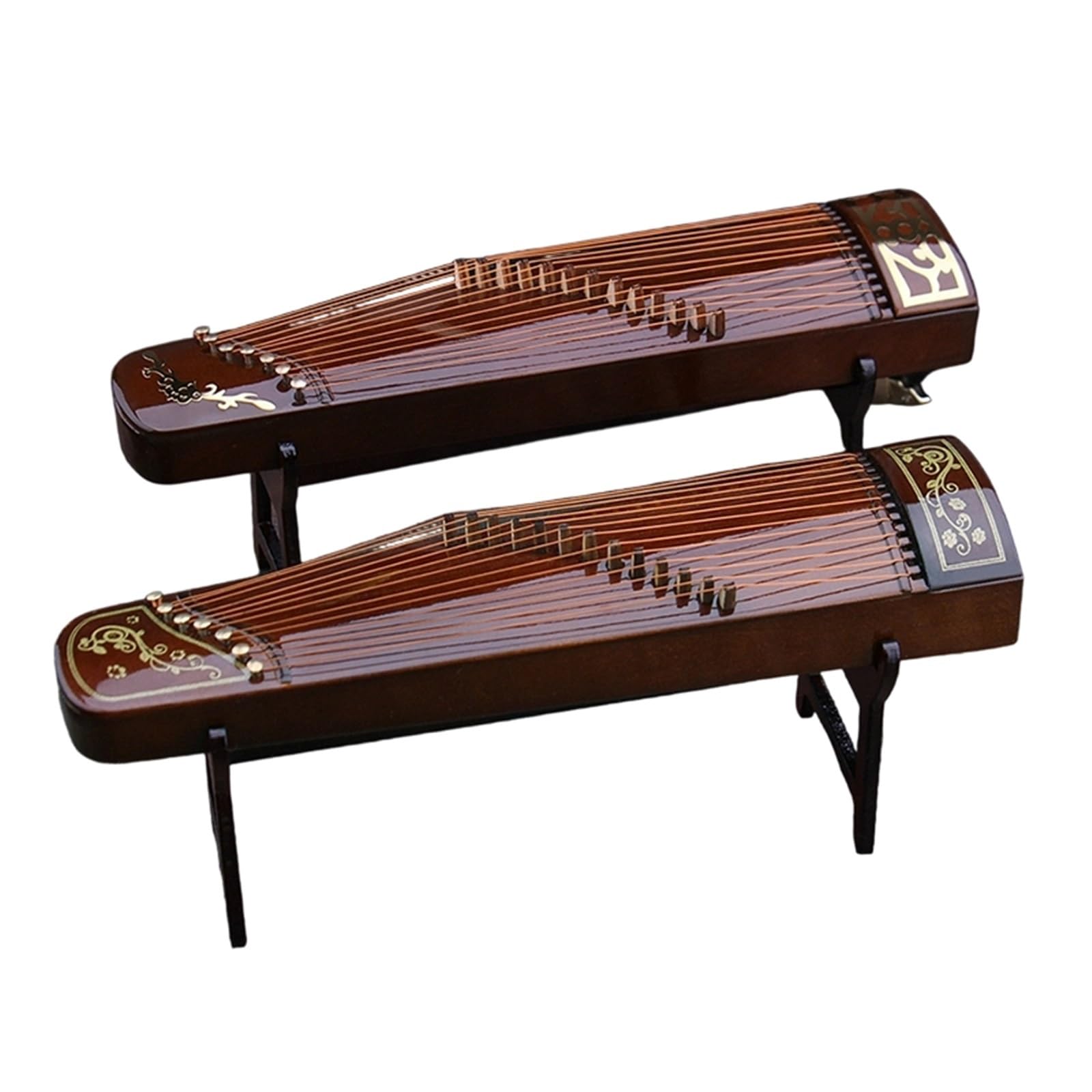 Miniaturowe modele trąbek Miniaturowy Instrument Muzyczny Guzheng Model Ornament(25cm decorated guzheng)