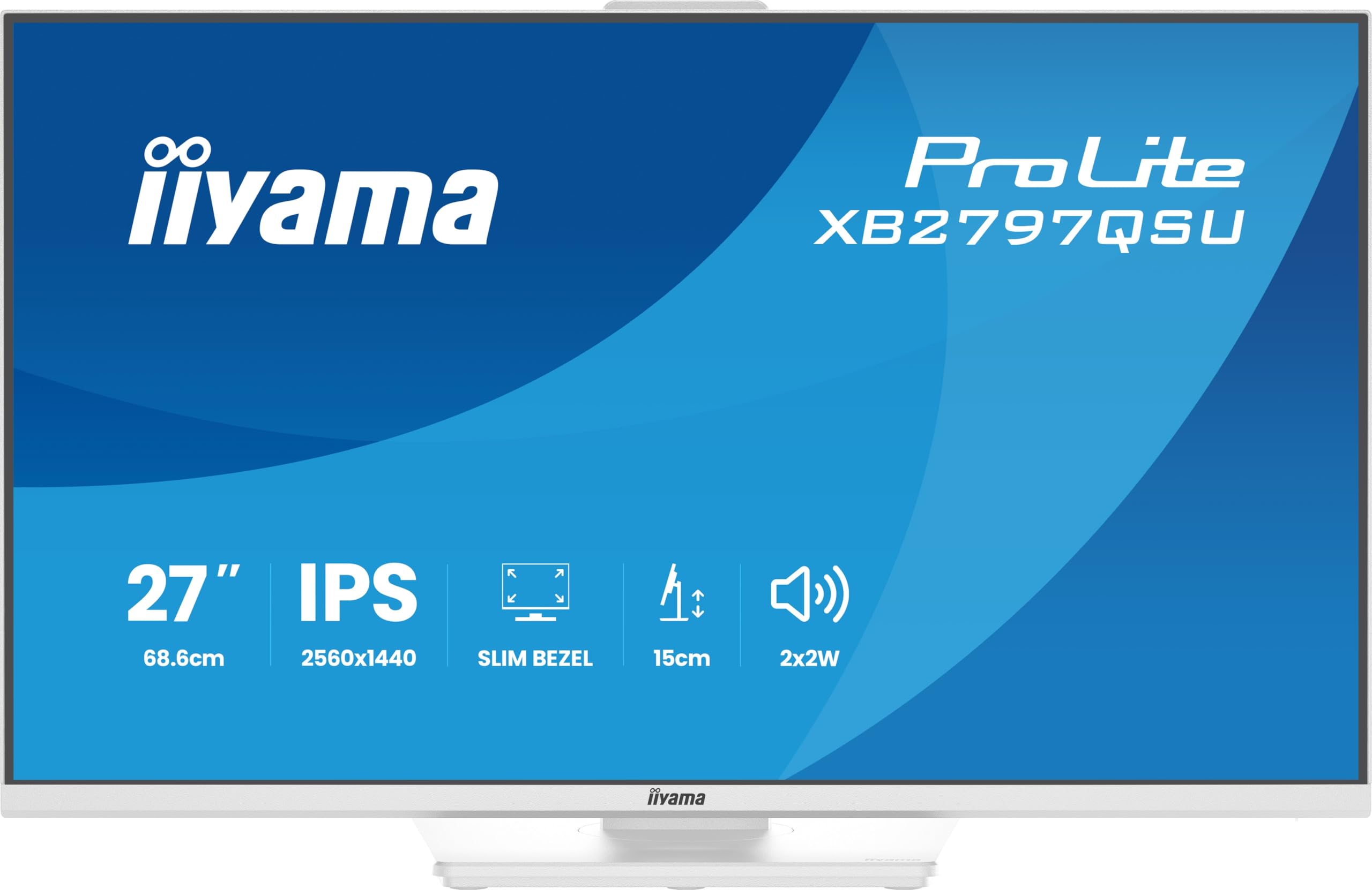 Iiyama Prolite Xb2797qsU-W1 Monitor Pc 68,6 Cm [27] 2560 X 1440 Pixel Quad Hd Led Bianco (iiyama Prolite Xb2797qsU-W1 Computer Monitor 68.6 Cm [27'])