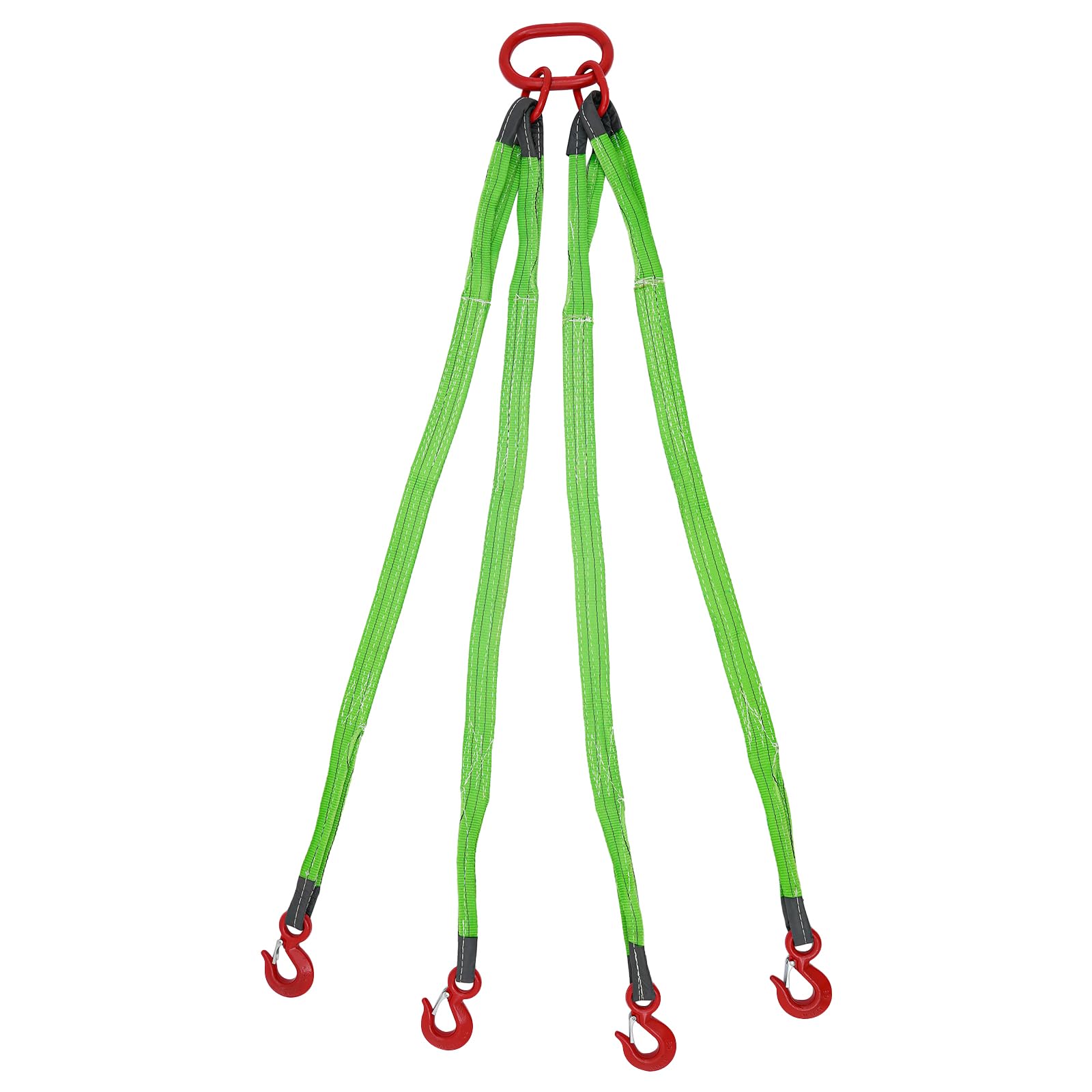 OUKANING 4 fili di catena, 1,5 m, G80, 4 ganci grandi, portata 6T, catena rotonda in acciaio con artigli di sicurezza per coperture di sollevamento, catena per cantiere e industria