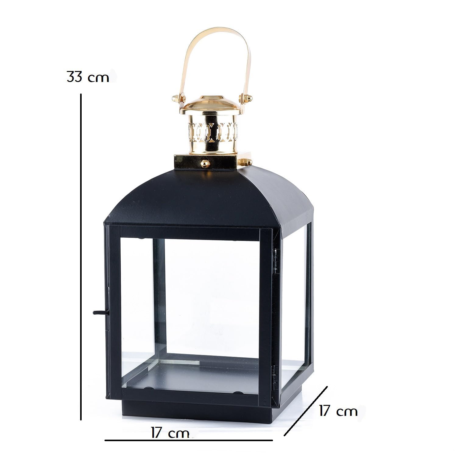 2er Set Skandinavisches Gartenwindlicht Eilin modern aus Metall 33 cm