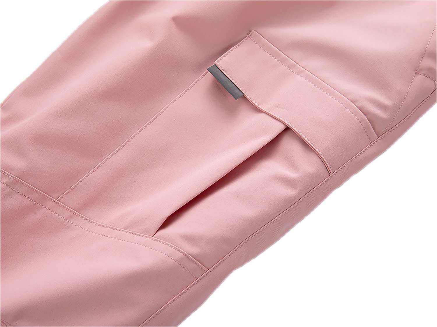 Echinodon Pantaloni impermeabili foderati in pile per bambini, per sci, escursionismo, casual, termici, elastici in vita