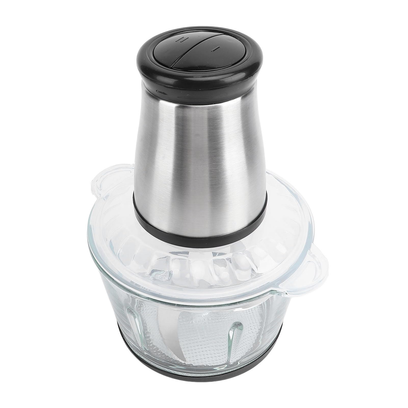 HEEPDD Picadora de Carne Eléctrica 200W 2L SUS Procesador de Alimentos de Acero Inoxidable con Motor de Cobre Puro para Verduras Frutas Nueces Cebollas Ajo (Enchufe europeo 220V)