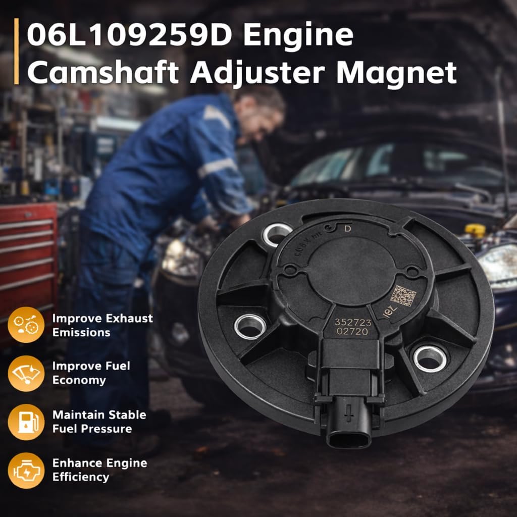 Engine Camshaft Adjuster Magnet Solenoid Valve Compatible with Vw Jetta 2011-2014, Beetle 2012-2013, Eos & Audi A4, A4 allroad, Q5, A5, A3, A3/A5/TT Quattro, S3, 2.0L 06J109259A