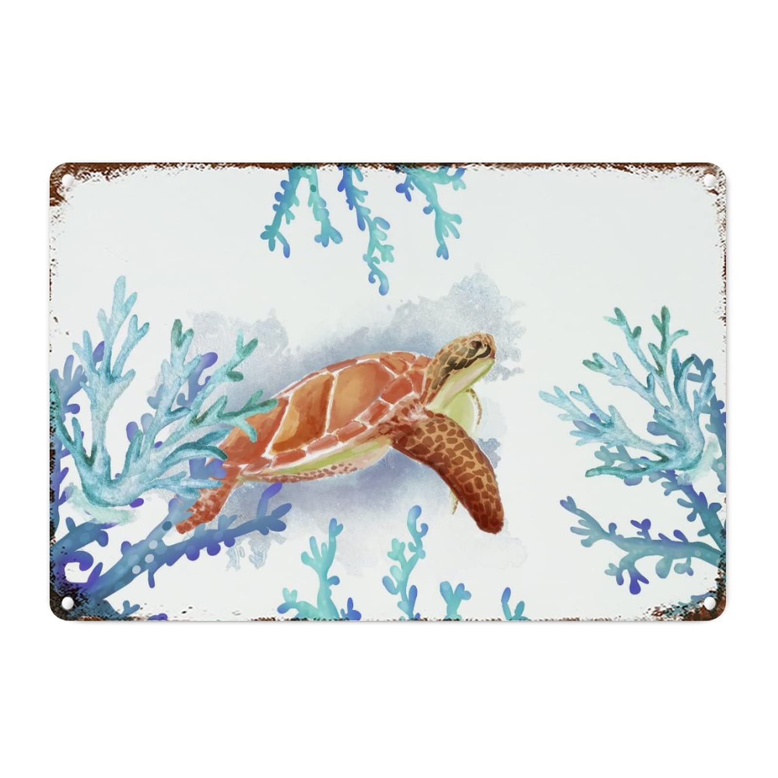 Plaque décorative vintage tortue de mer pour habiller un mur vide et raviver votre maison