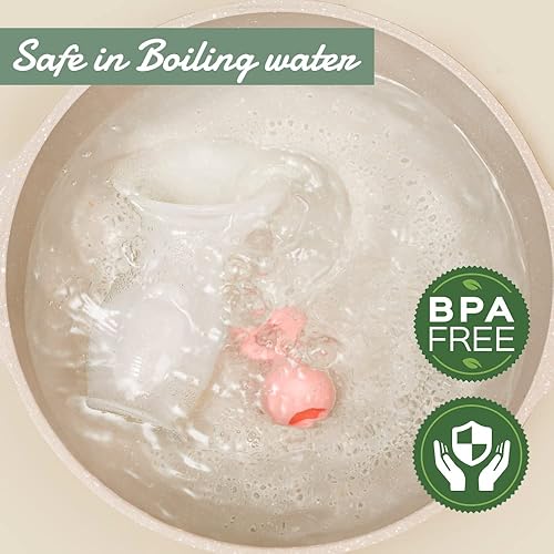 Miniatura 8 de BumbleBee Extractor de leche manual con base de succión de 4 oz37fl oz bomba de silicona para lactancia materna con tapón de bomba de corazón rosa y