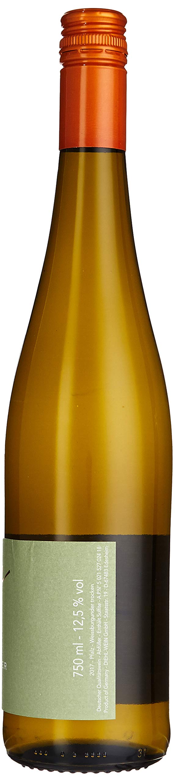 Weingut Diehl Weißburgunder – Trockener Weißwein aus der Wein-Region Pfalz (6 x 0,75l)
