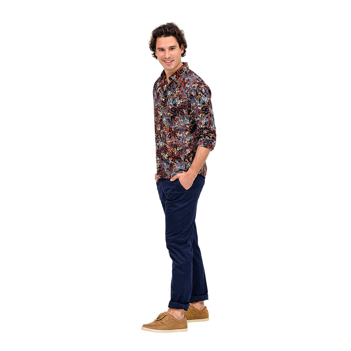 Chemise Homme OXBOW Taille M - Coton, Marron, Occasion En Excellent état