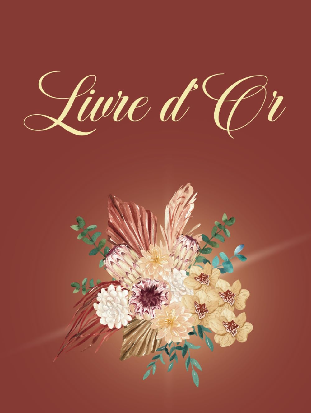Livre d'or mariage terracotta couverture rigide pour EVJF et PACS