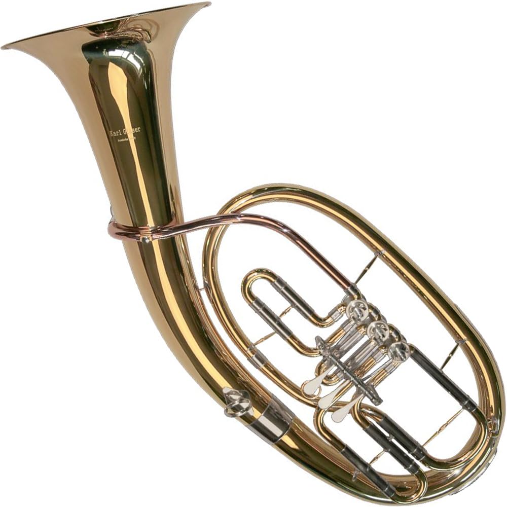 Bb Tenor Horn 3 Ventile, Goldmessing Mundrohr, Kugelgelenke, Koffer