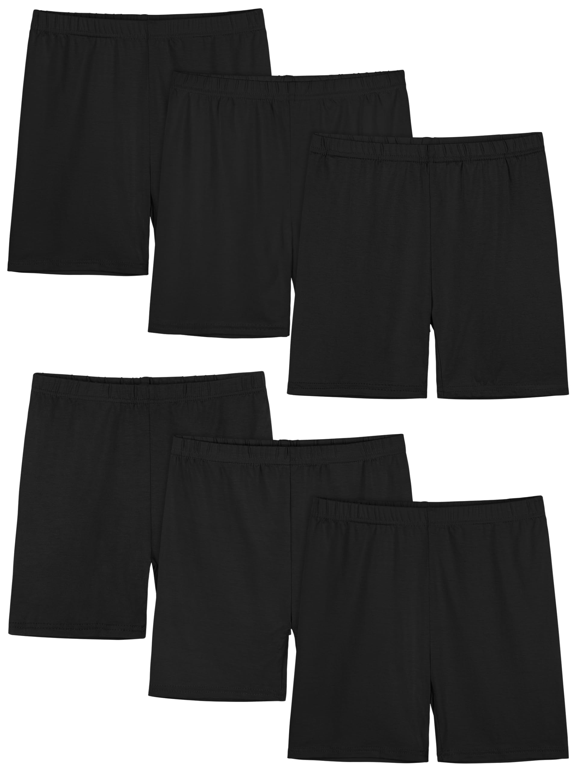 6 Pack Girls Bike Shorts Cartwheel Toddler Biker Under Dress Dance Multi-Color Kids Shorts Girls Clothes