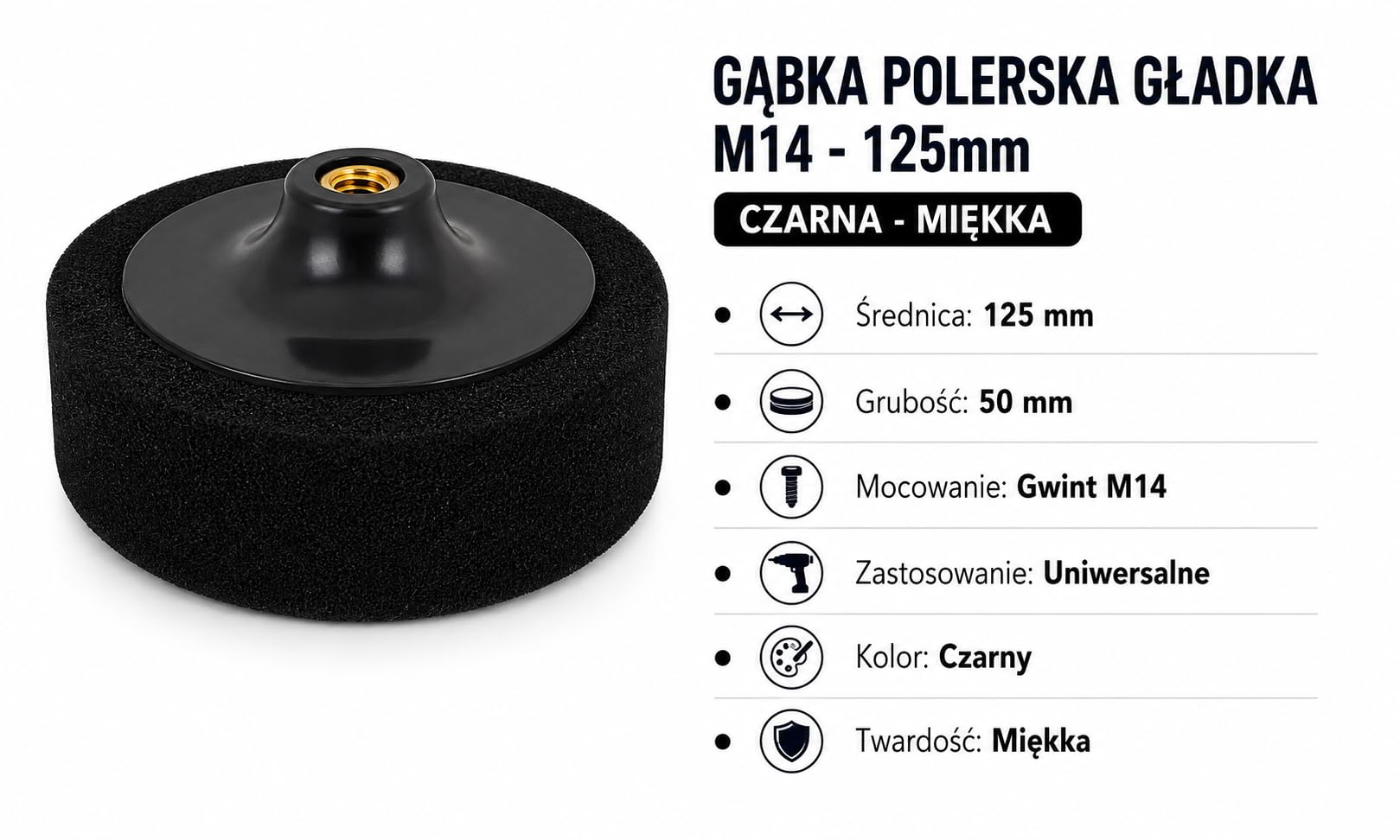 Gąbki Polerskie 125 mm Zestaw 3 Szt Pady Polerskie Do Wiertarki I Szlifierki