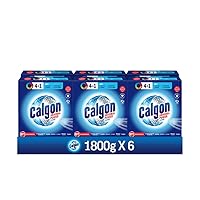 Calgon Power Polvere Anticalcare Lavatrice 4 in 1, 6 Confezioni da 1800g di Anticalcare per Lavatrici