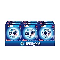Calgon Power Polvere Anticalcare Lavatrice 4 in 1, 6 Confezioni da 1800g di Anticalcare per Lavatrici, Additivo Lavatrice per una Protezione da Calcare, Sporco e Cattivi Odori