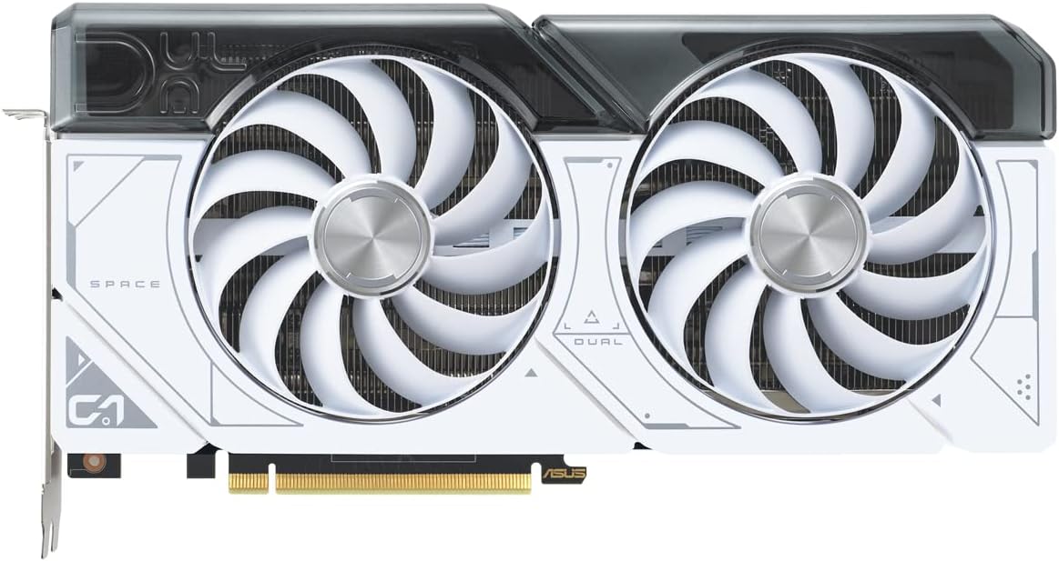 ASUS Dual NVIDIA GeForce RTX 4070 OC Edition Scheda Grafica, 12 GB GDDR6X 192-bit 21 Gbps PCIE 4.0, GPU Tweak III, DUAL-RTX4070-O12G-WHITE