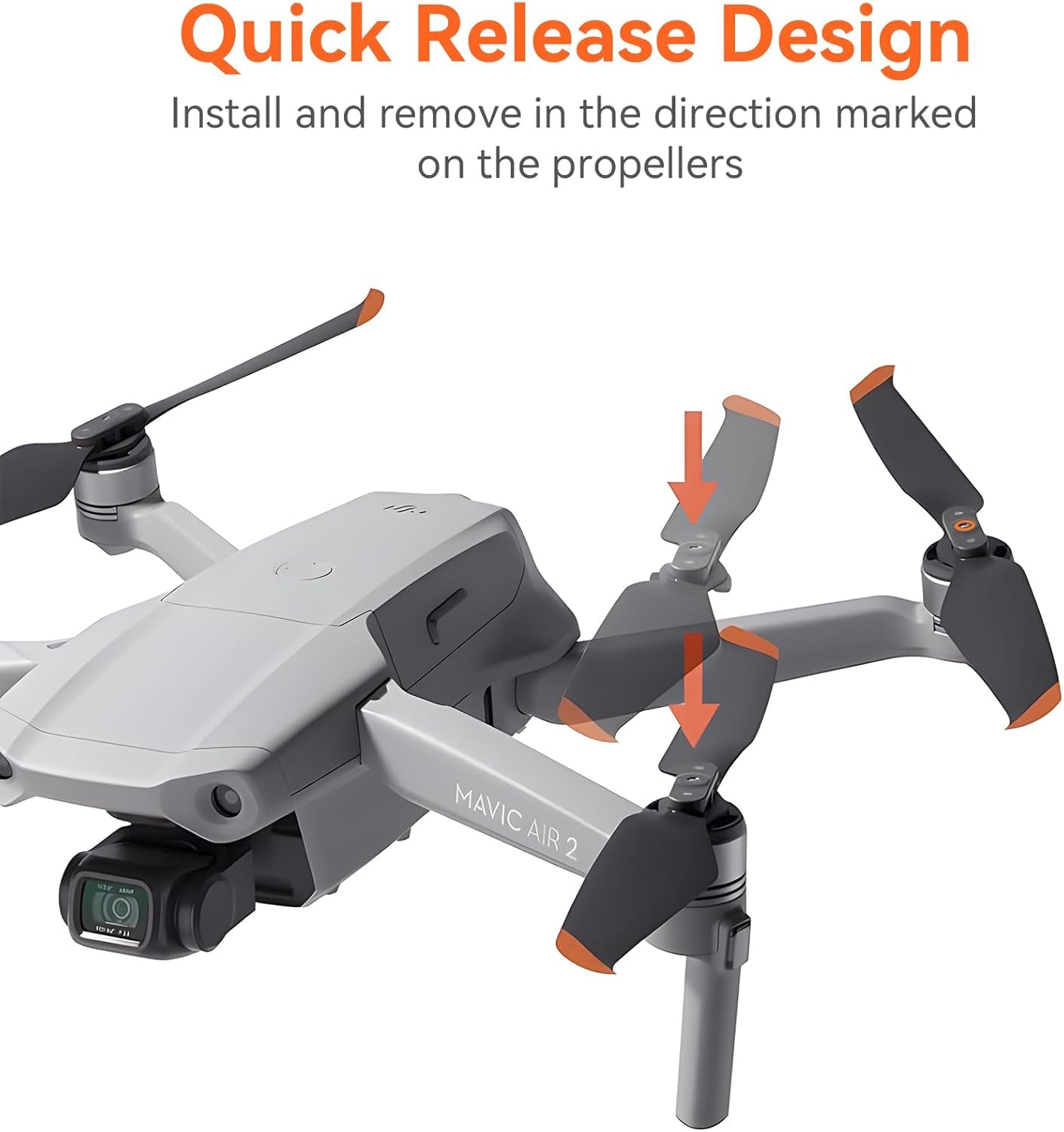 Eliche per DJI Mavic Air 2/Air 2s Sostituzione Puntello Lame A Basso Rumore Accessori per DJI Mavic Air 2/Air 2s Drone Accessori 8 pz Punte Arancio