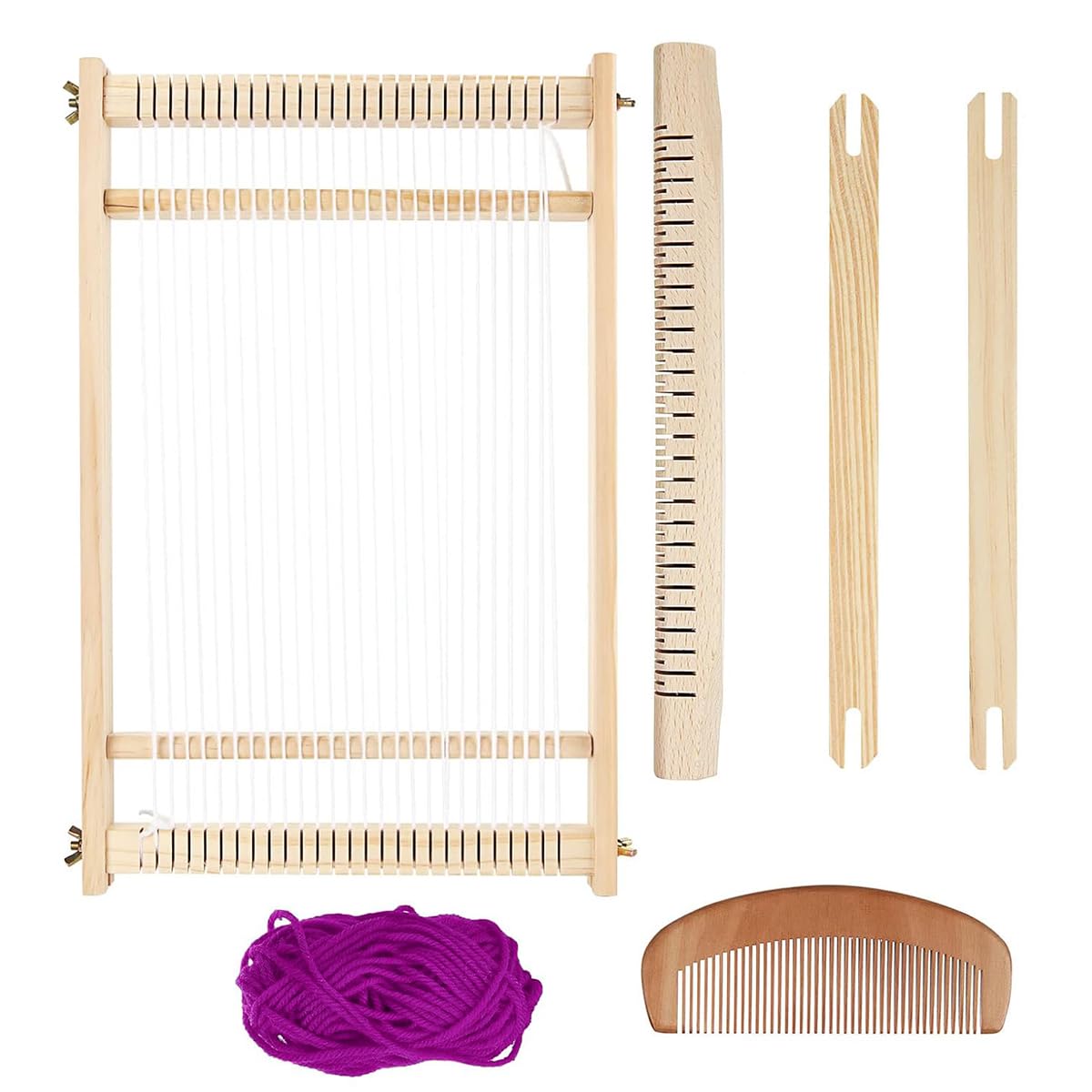 Wooden Multi-Craft Weaving Loom Kit, Wooden Tapestry Looms, Creative DIY Weaving Art for Beginners and Experts