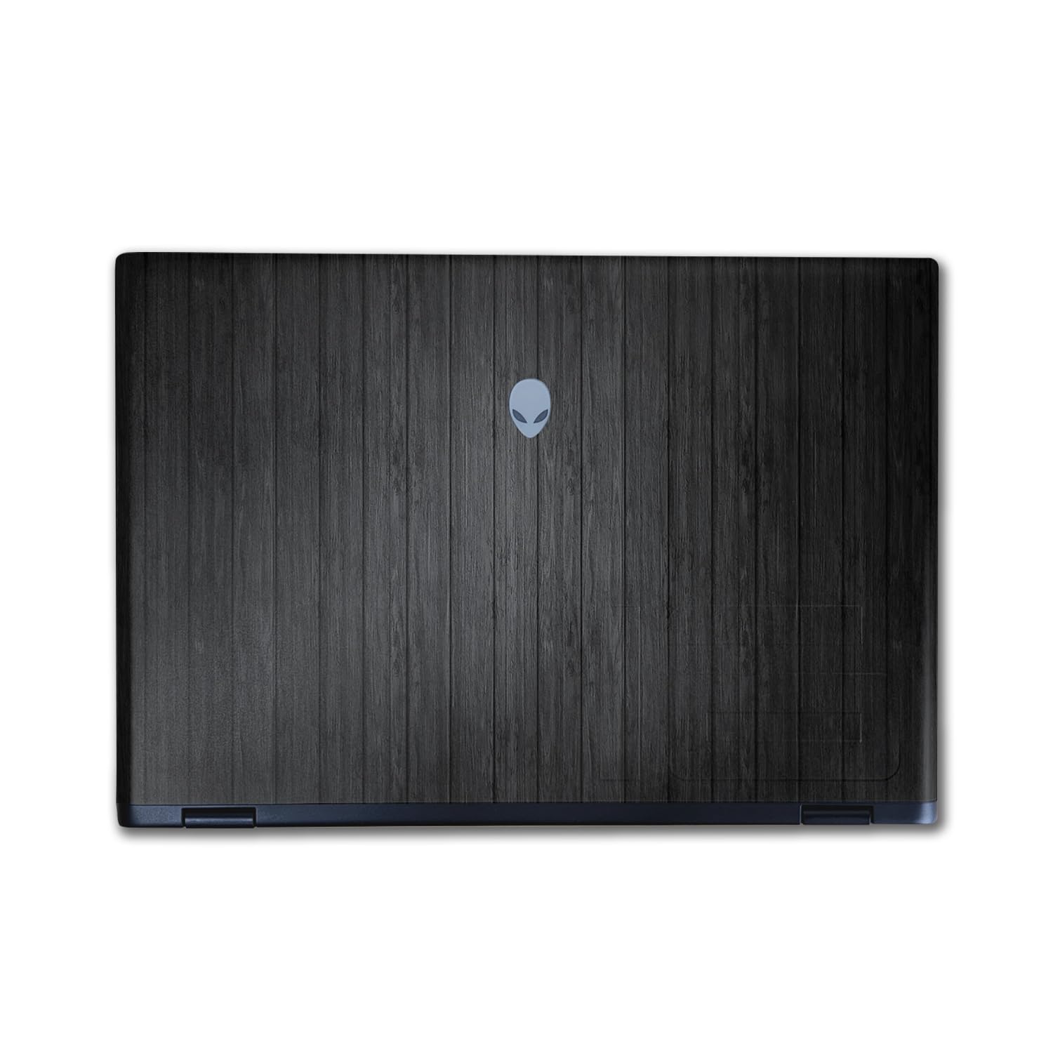 Laptop Skin Compatible with Alienware M16 R2 (2024) - Black Wood - Premium 3M Vinyl Protective Wrap Decal Cover - Easy to Apply | Crafted in The USA by MightySkins