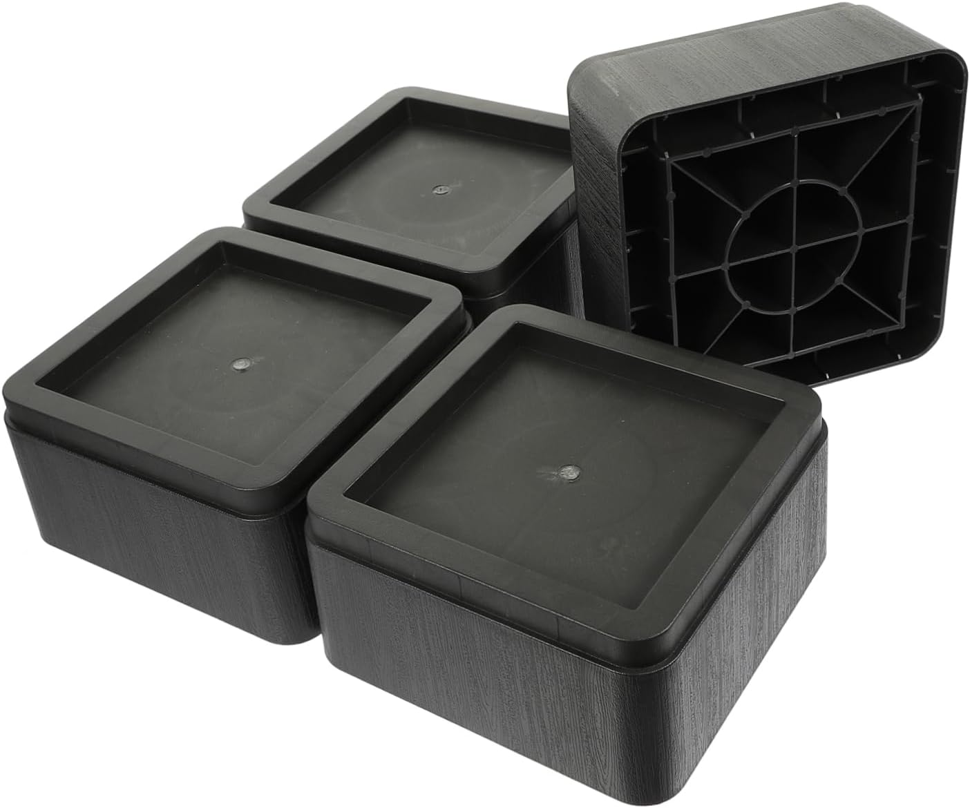 PRETYZOOM 4pcs Heavy Duty Furniture Pads Bed Risers for Platform Bed Table Couch Sofa Non-Slip Rubber for Home Hotel