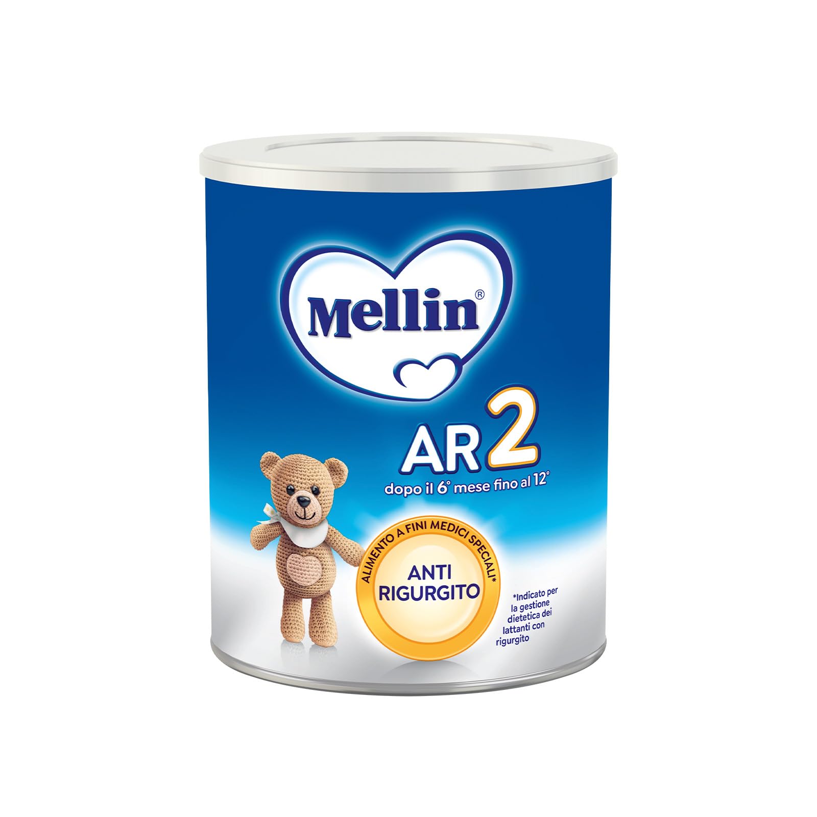 Melllin AR2, Latte Antirigurgito in Polvere per Neonati dal 6° mese al 12° mese compiuto, Confezione da 400 g
