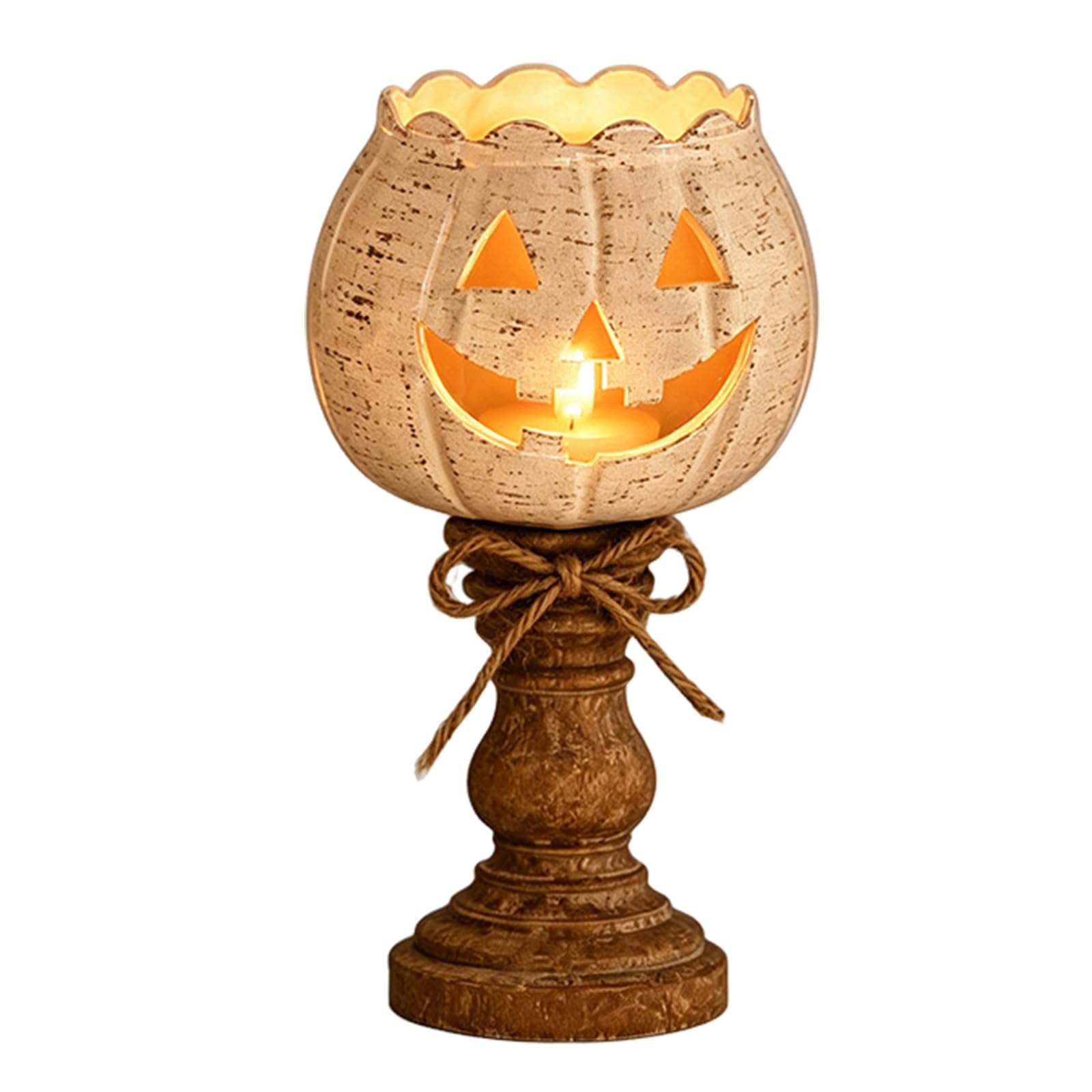 Farmhouse Halloween Pumpkin Tea Candlestick,Pumpkin Tea Candlestick Set