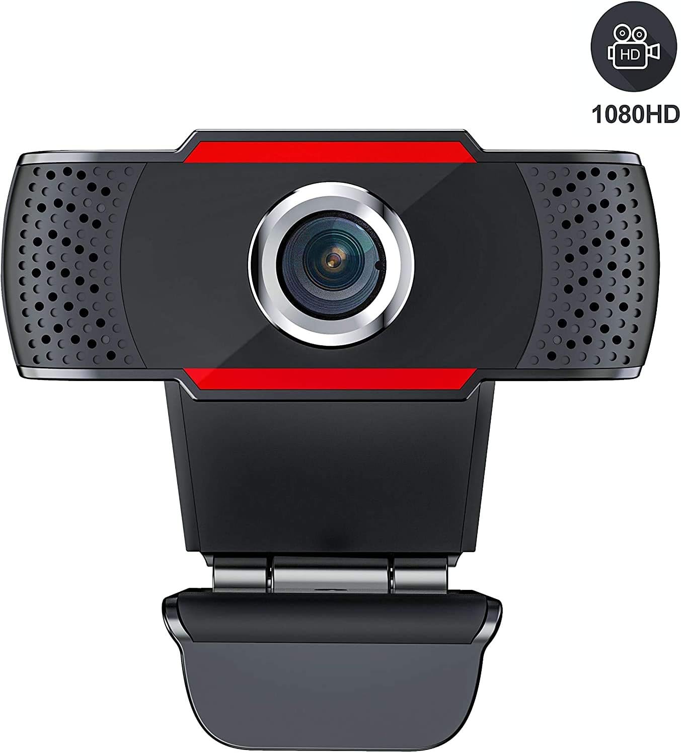 PC cam with Microphone, HD 1080P USB Camera Plug and