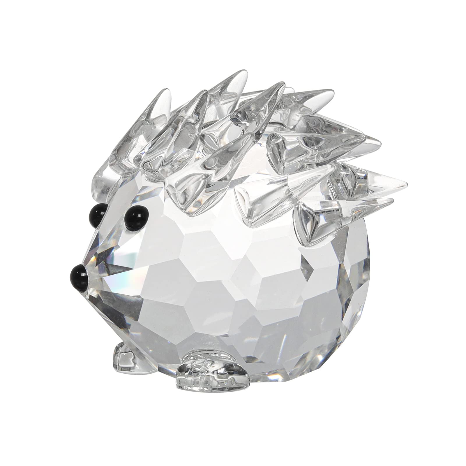 Mhomey Crystal Hedgehog Figurine, Mini Glass Animal Decoration, Collectible Table Ornament