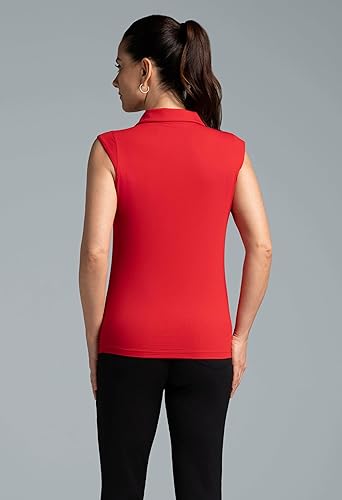 Miniatura 8 de IBKUL Athleisure Wear - Polo sin mangas con protección solar UPF 50+ Icefil Cooling-Solid sin mangas 84000