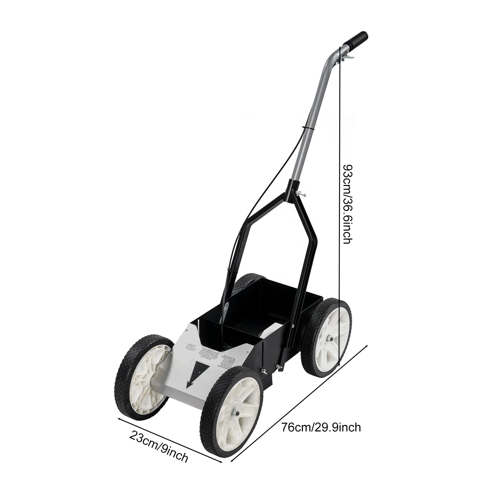 Marcatore a 4 ruote con linee di 5 – 10 cm di larghezza, marcatura linea pieghevole, per campi sportivi, parcheggi e aree di stoccaggio
