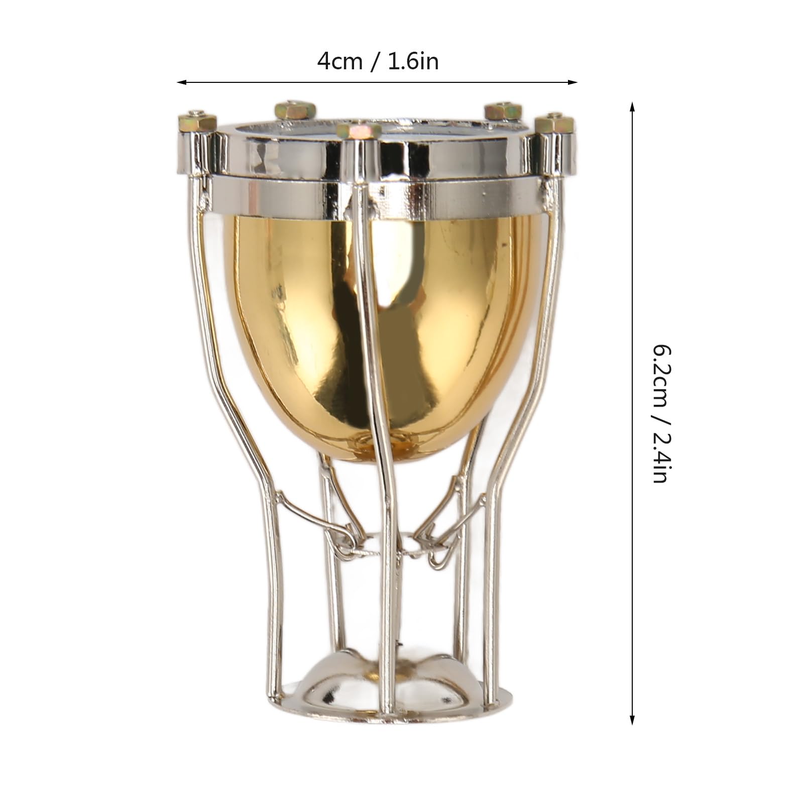 KIMISS Adorno de Timbales en Miniatura, Modelo de Timbales de Cobre para Amantes de la Música, Graduación y Cumpleaños