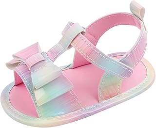 Sandálias infantis para meninas, sapatos de gravata borboleta, sapatos para primeiros passos, sandálias de princesa, para crianças e meninos