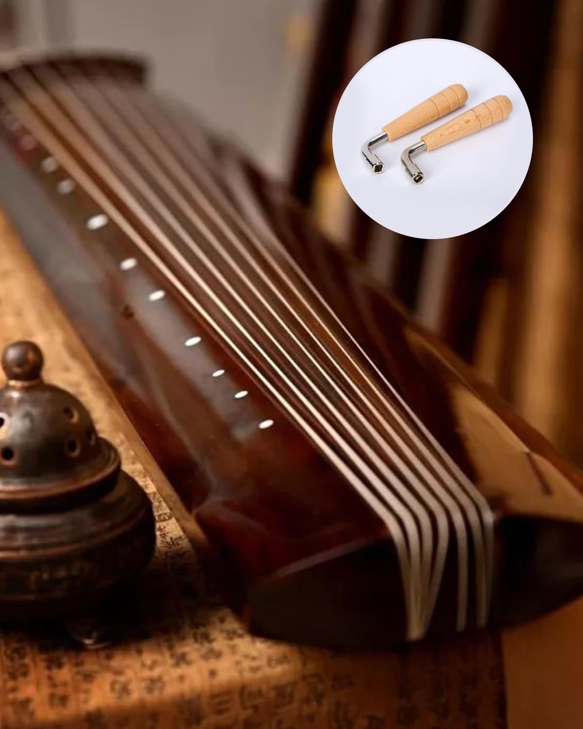 1 Stück Harfen-stimmstifte- Werkzeug Autoharp Stimmschlüssel L-Form Stimmschlüssel Holz Zither Stimmschlüssel Teilige Stimm NäGel Reparatur Von SaiteninstrumentenWerkzeuge