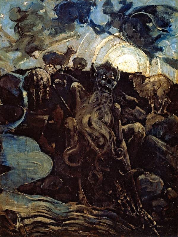 Tableau Le Brownie Di Blednoch Atkinson Hornel pour réveiller un mur blanc de chambre 60x90cm