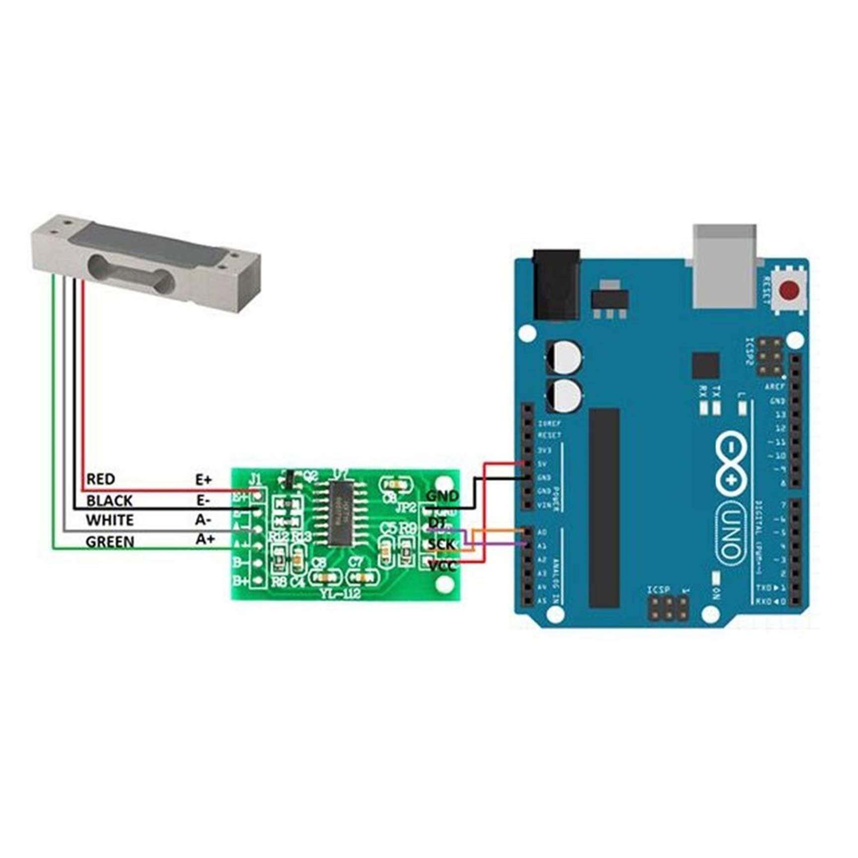 Produktbild von HX711 Wägezellen-Sensor Modul 24-Bit A/D – 3er-Pack, Hochpräzise, Für DIY-Waagen & Drucksensoren
