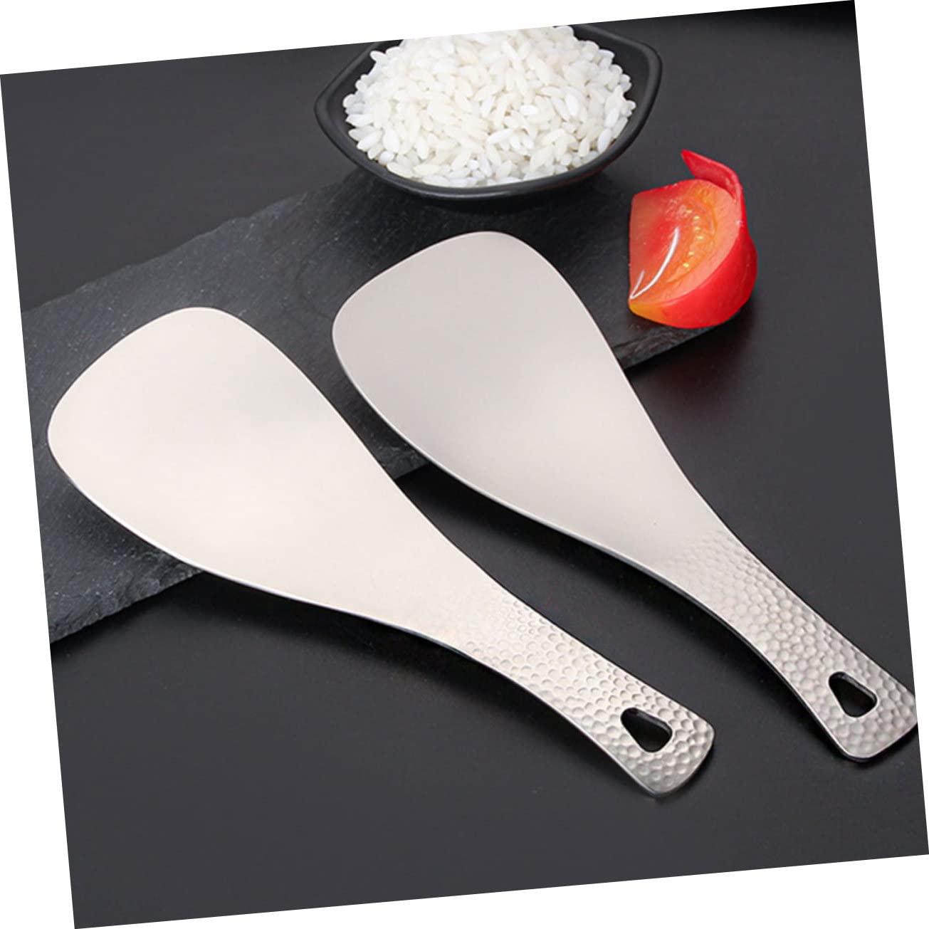 Abaodam 2 Stück Outdoor Camping Titanium Löffel Robuster und Leichter Campingbesteck für Reisen Picknick und Outdoor Aktivitäten Langlebigem zu Reinigen und Korrosionsbeständig für Camper