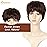 QUEENTAS Short Brown Wigs for White Women Pixie Cut Wig with Bangs Synthetic Short Layered Hair Wigs for Daily and Cosplay (Redish Brown)