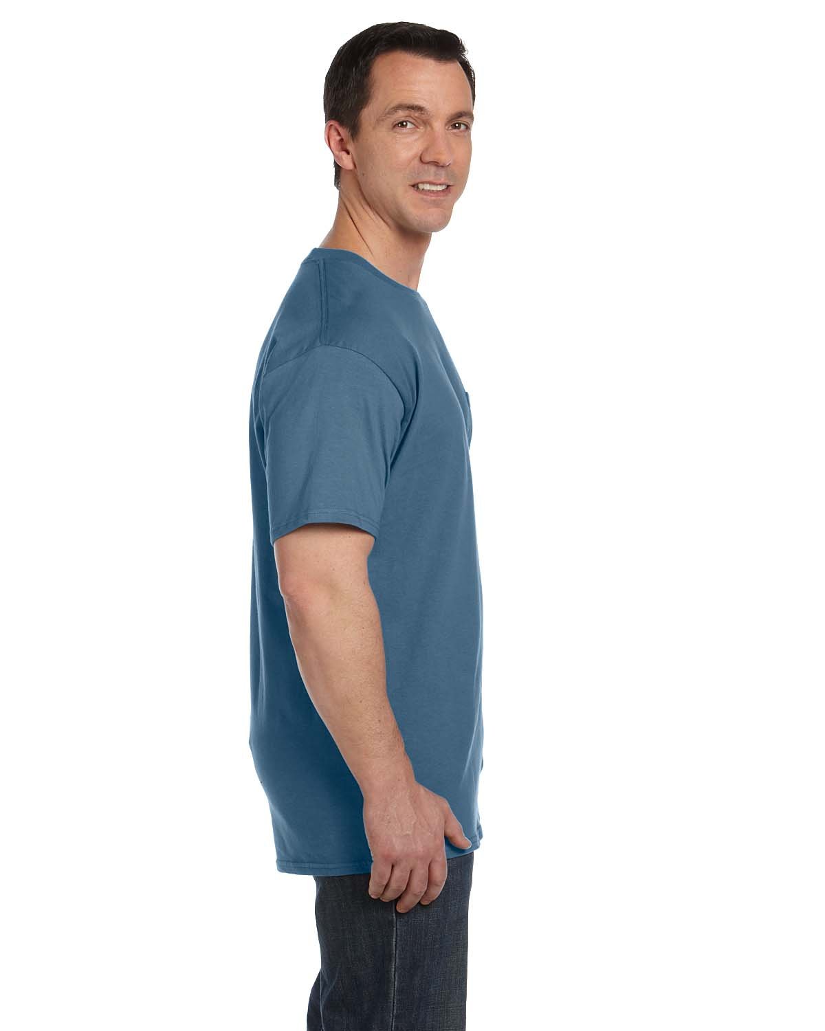 Hanes Beefy-t Pocket T-Shirt, Heavyweight Cotton Pocket tee For Men, Full-Cut T-Shirt, 1 Or 2 Pack Camiseta Hombre (Pack de 2)