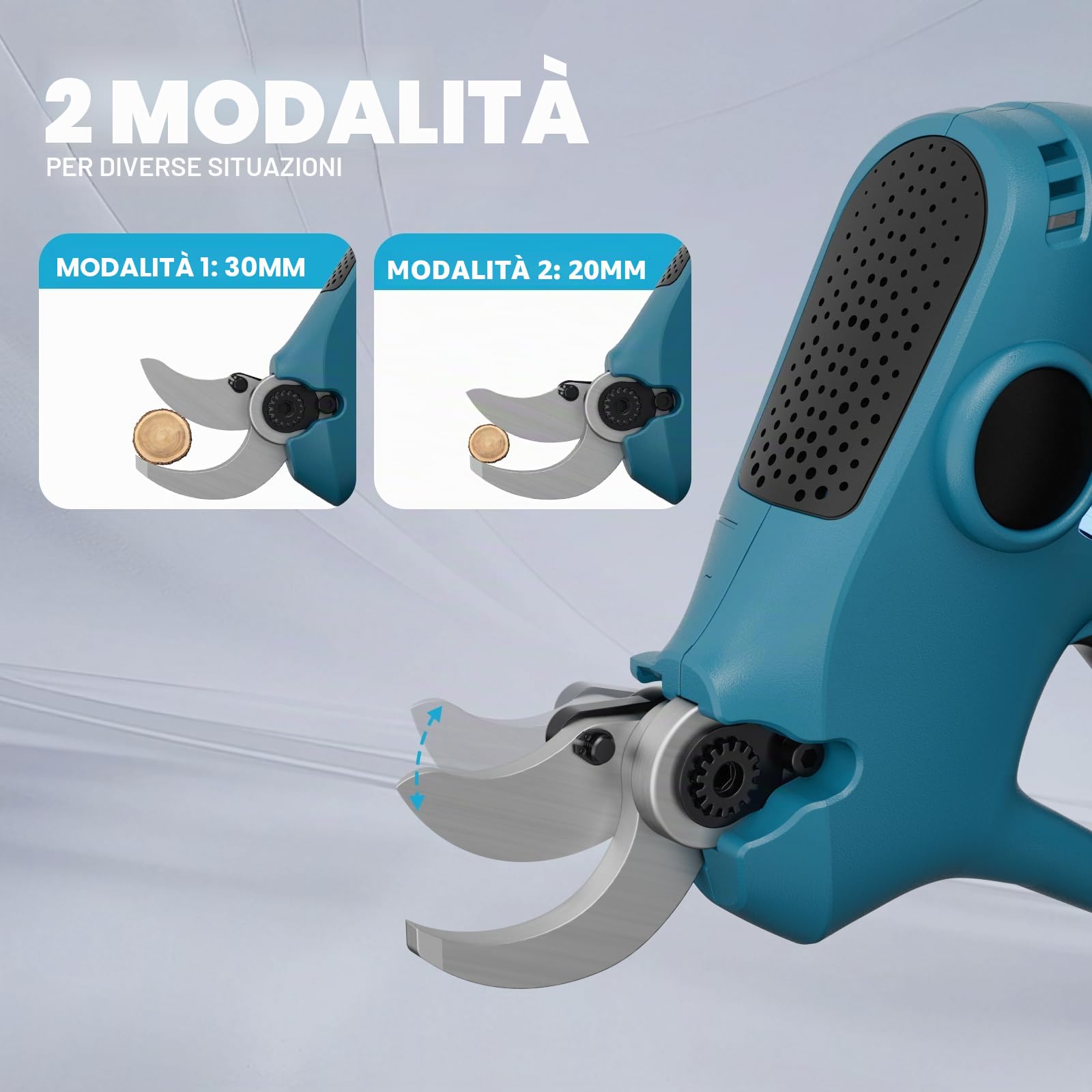 Cesoie da potatura senza fili per Makita 18 V, forbici elettriche da giardino con lama in acciaio al carbonio SK5 da 30 mm e display LCD (batteria non inclusa)