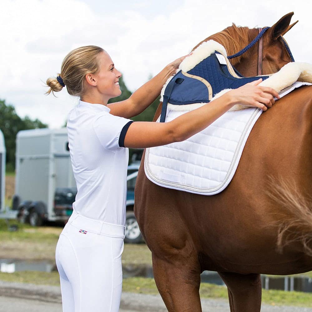 HORZE Polo Technique Taylor, Femme, Blanc, 40