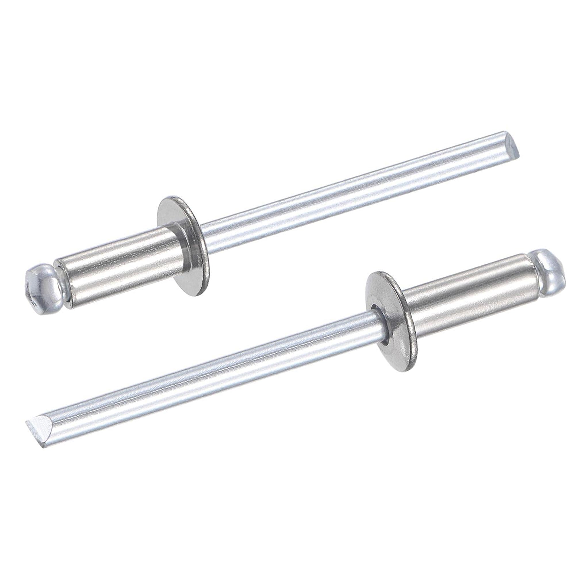 TA-VIGOR 50pcs 4mm x 10mm Blind Rivets, 304 Stainless Steel Pop Rivets with Flat Head