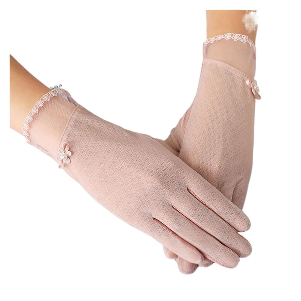 Guantes de seda de hielo mujer pantalla solar y encaje finos