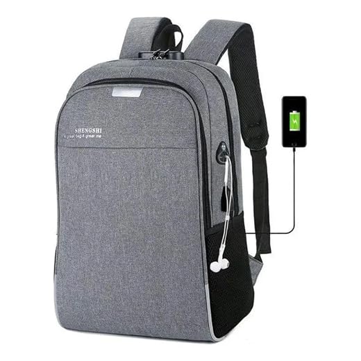 Mochila Executiva Antifurto para Notebook 15,6″ com Cadeado Embutido, Porta USB e Saída Fone – Resistente à Água, Reforçada, Confortável, Ideal para Viagem, Trabalho e Faculdade