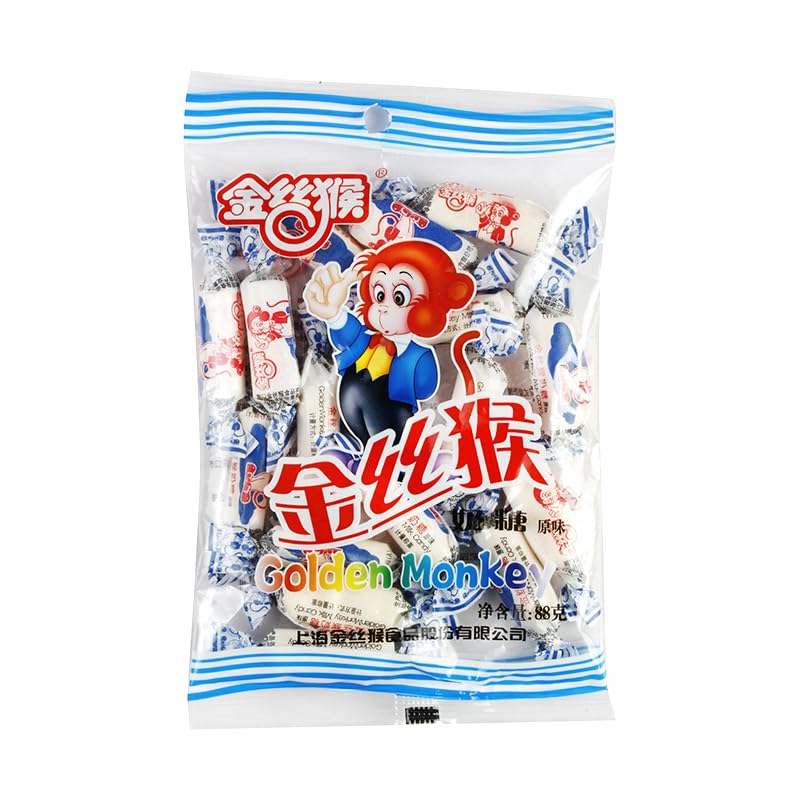 Amazon.co.jp: 金絲猴 圓柱牛乳糖 ミクルキャンディ 牛乳飴 88g
