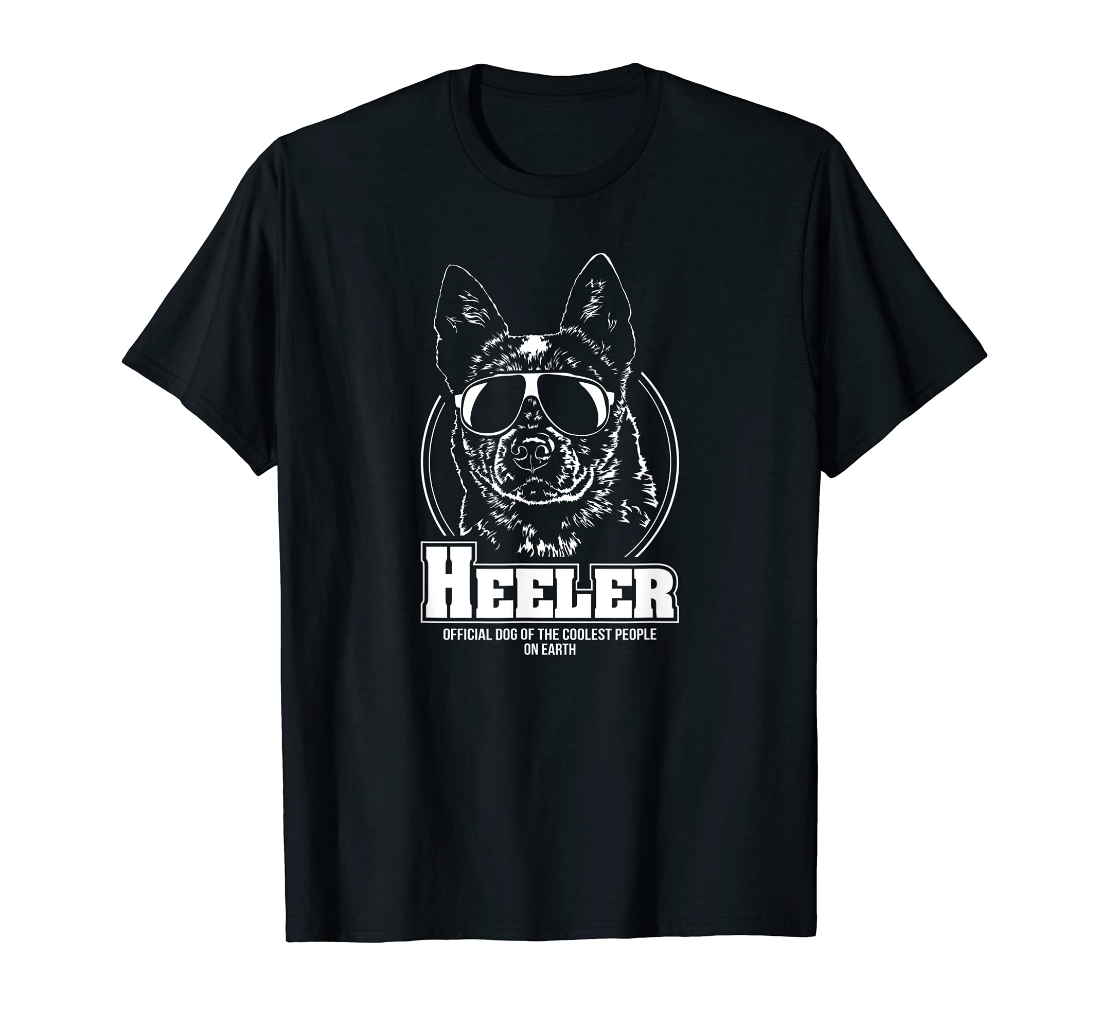 Funny Blue Heeler Cattle Dog coolest people dog saying T-Shirt, Black