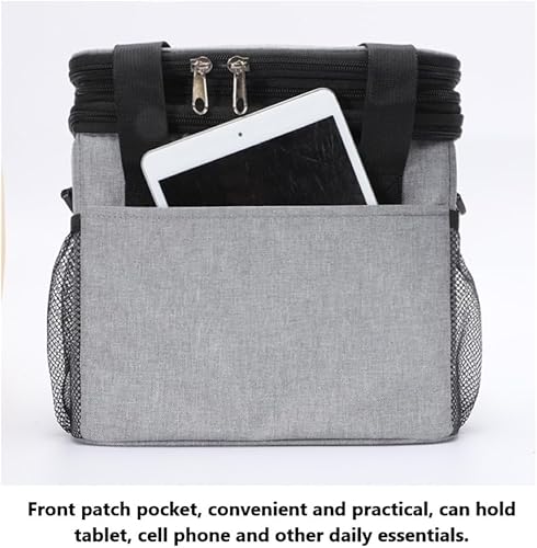 Miniatura 5 de Bolsa de almuerzo expandible de doble capa para hombres y mujeres, correa aislante grande y duradera a prueba de fugas para el trabajo, pesca,