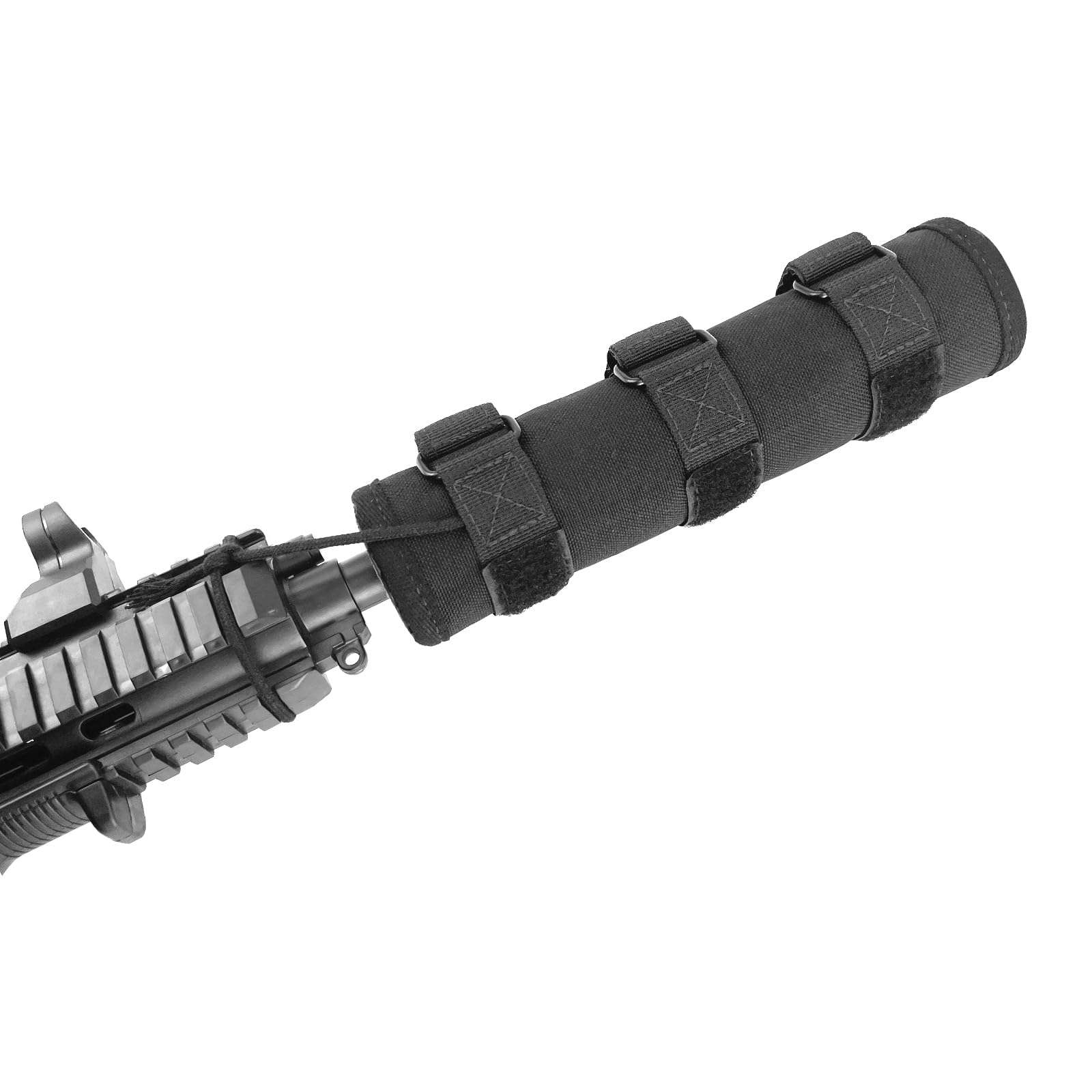 TESEGOO 8 Inch Heat Insulation Suppressor Cover with Siliconed Microfiber Sleeve - Burnproof Suppressor Wrap for Hunting & Shooting Rifle