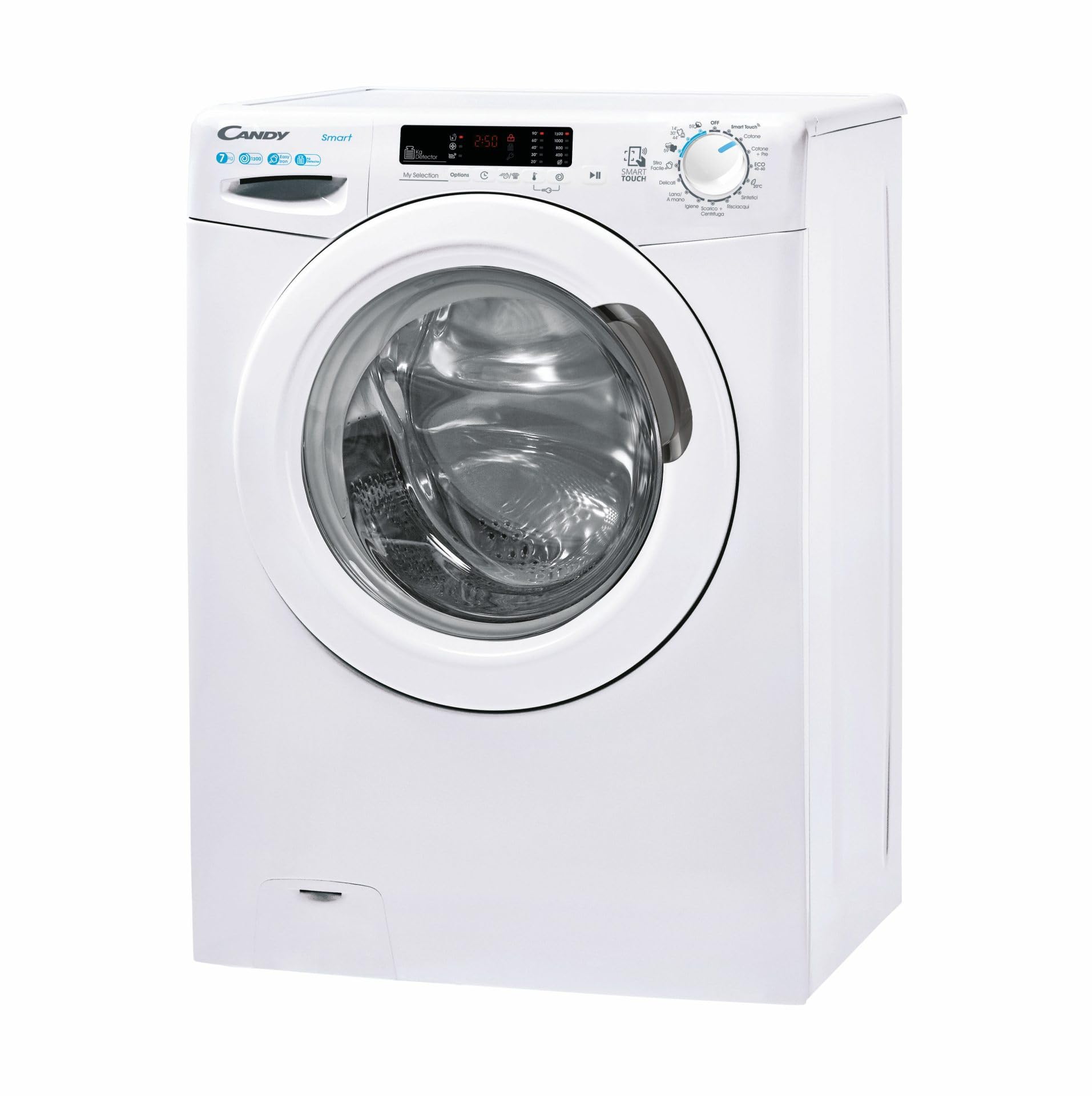 Candy CSS4372DW4111 Waschmaschine, Slim, 44 cm, 7 kg, 1300 U/min, Energieklasse B