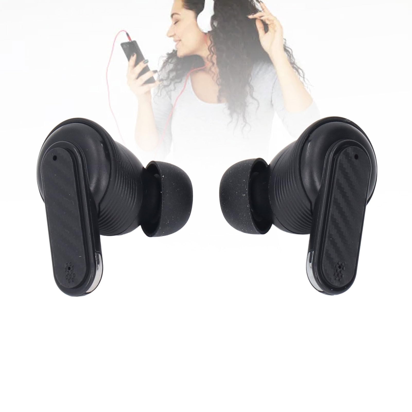 Auricolari Bluetooth HiFi Wireless con riduzione del rumore per corsa, sport e gioco, 2 unità (nero)