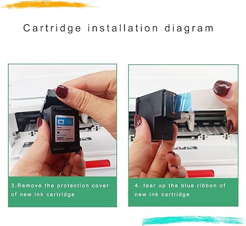 Miniatura 8 de Paquete de 2 cartuchos de tinta negra 63 XL compatibles con cartuchos de tinta compatibles para HP 63XL Officejet 3830 4650 4652 4655 5200 5255 Envy