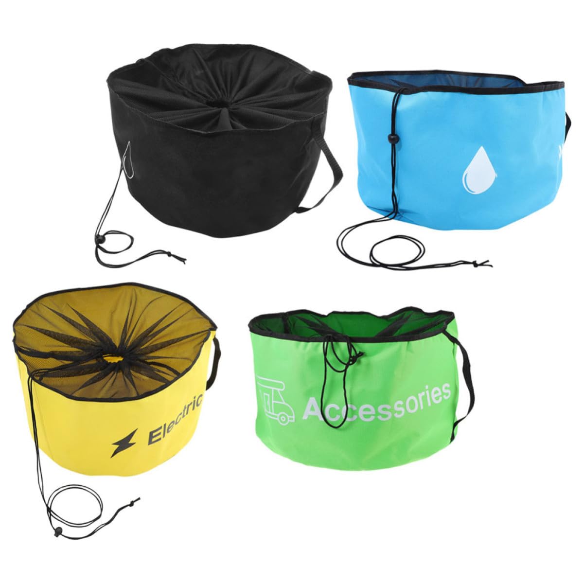Bolsa para Autocaravana de Tela Oxford 4 Piezas Gran Capacidad de Carga para Almacenamiento y Organización en Viajes y Vehículos Recreativos