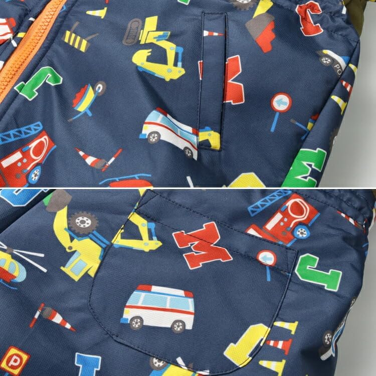 [ムージョンジョン] 子供服 働く車柄スノーコンビ・ジャンプスーツ 80cm～95cm M54780